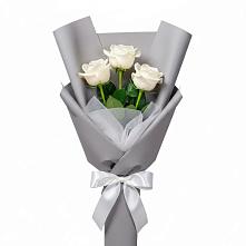 Букет 3 белые розы #REPLACE_PRED# Калтасы