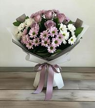 Букет цветов из:  Хризантемы и Розы в Калтасы