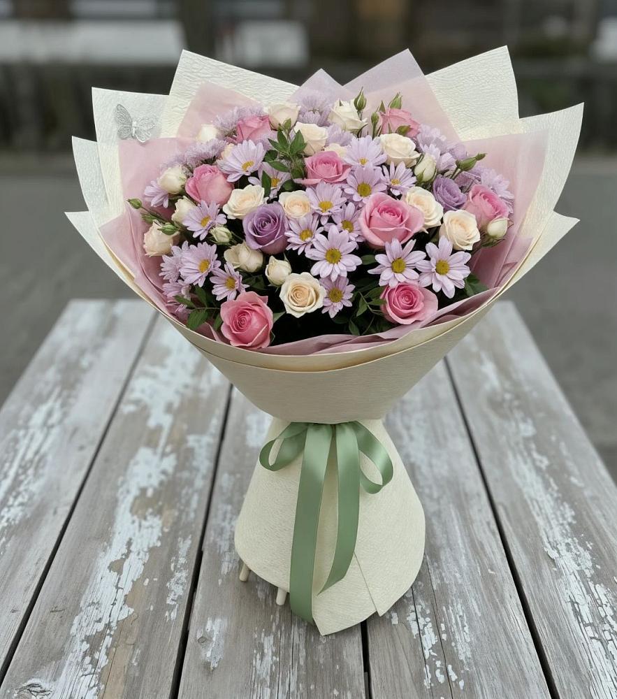 Букет цветов из: Розы и Хризантемы в Калтасы