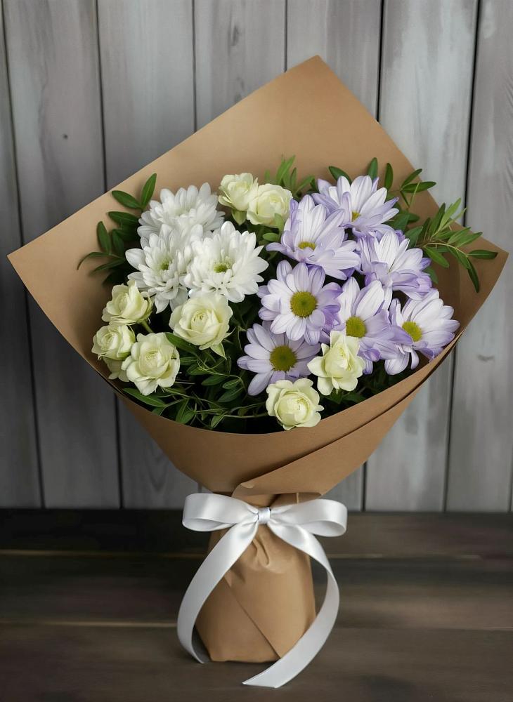 Букет цветов из: Хризантемы и Розы в Калтасы